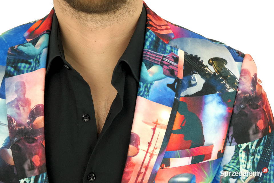 GIOVANNI PERA Marynarka Męska D807 kolorowa Ostrów Wielkopolski