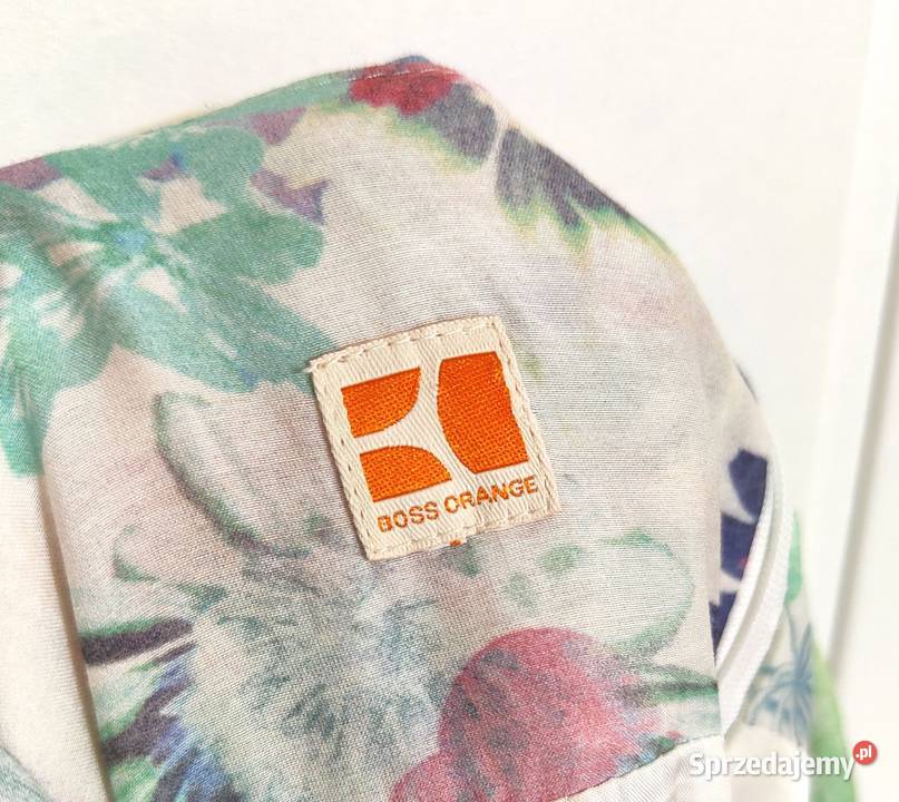 Kolorowa kwiatowa sukienka Boss Orange Hugo Boss