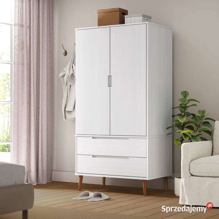 Szafa MOLDE biała 90x55x175 lita sosna WM350523 mazowieckie Warszawa