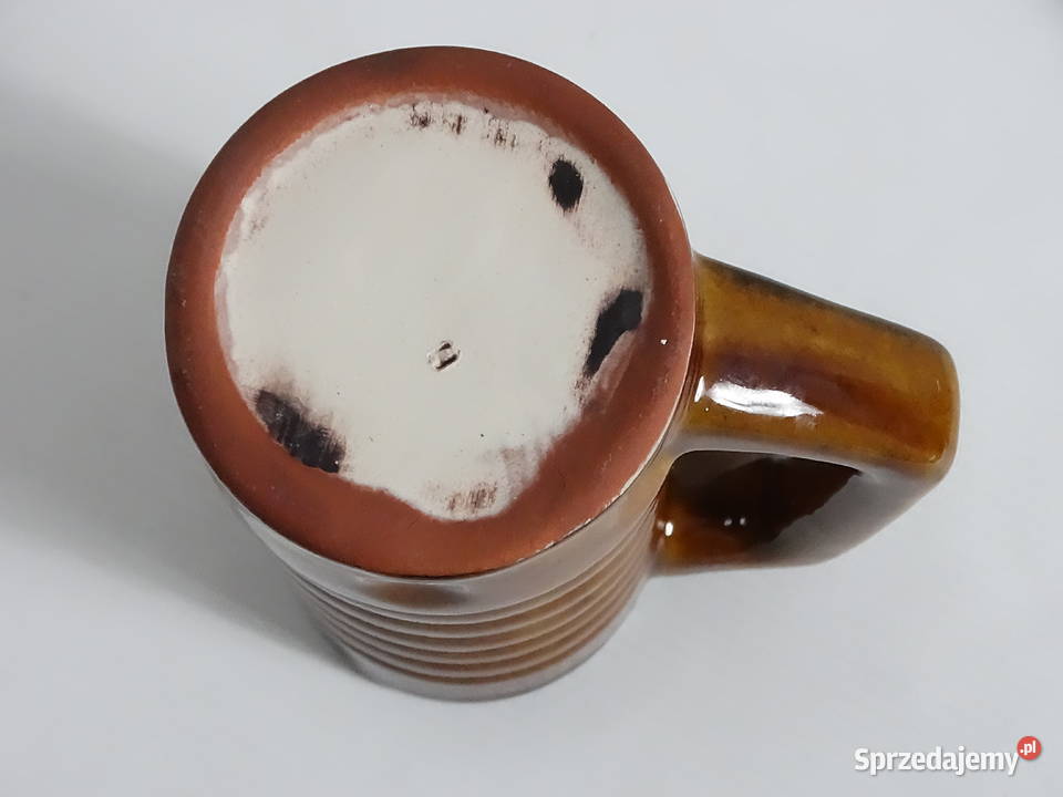 Kultowy Kufel Ceramiczny Vintage PRL Boho Wyposażenie wnętrz Biłgoraj