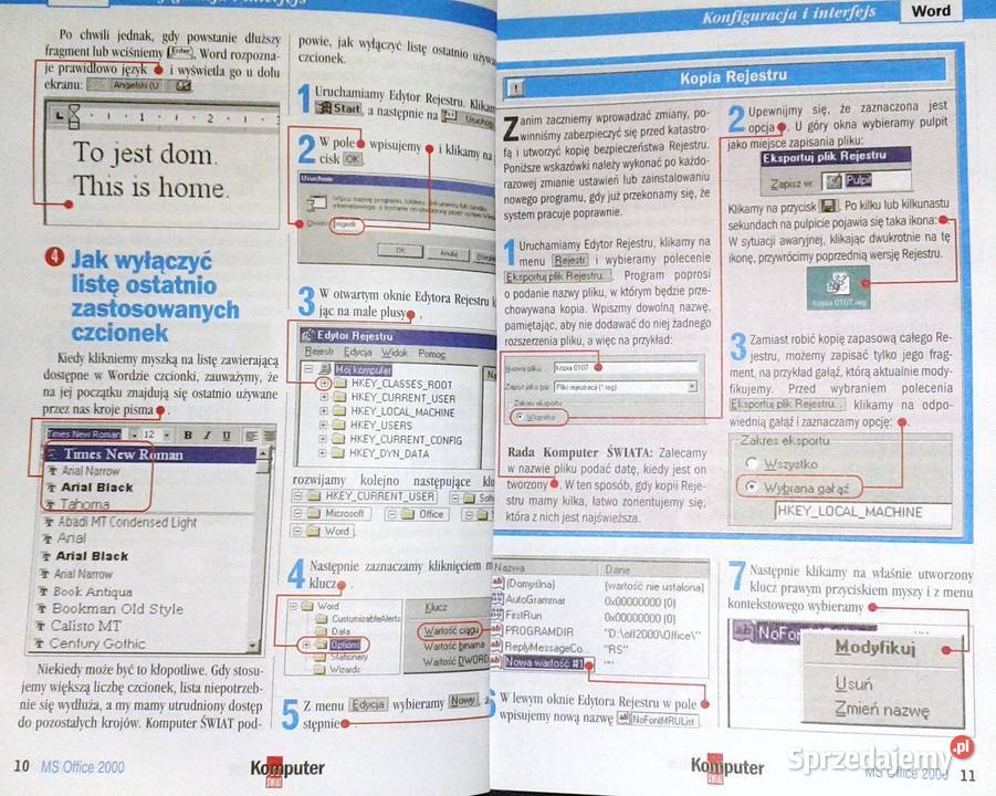Office 2000 Wskazówki każdego Word Outlook Chełm