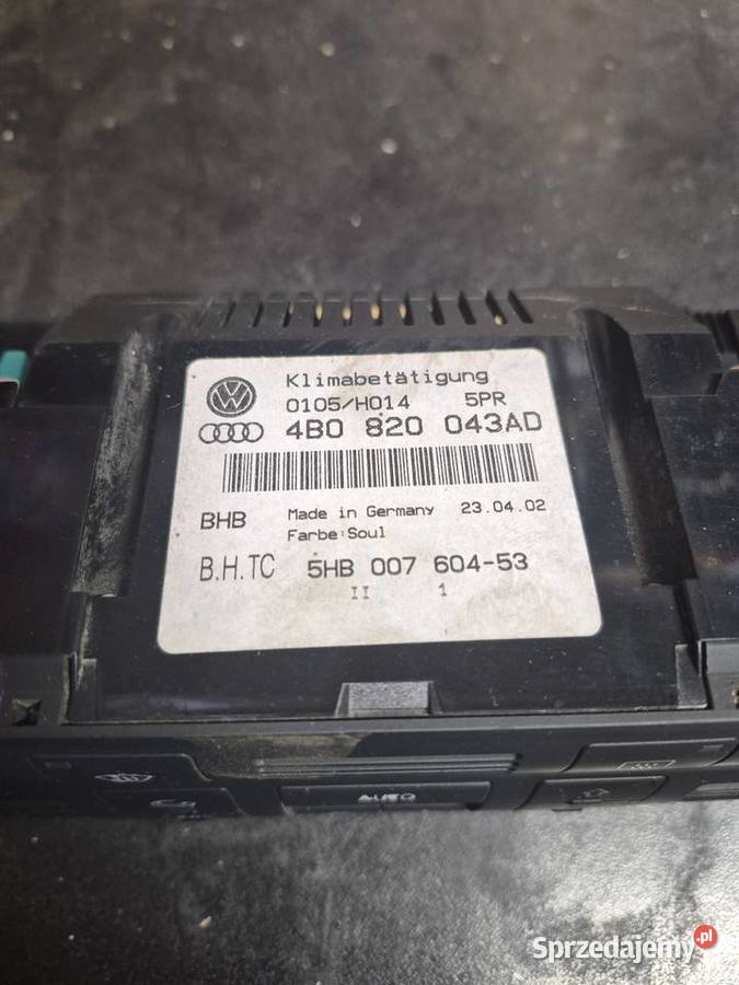 Panel klimatyzacji audi a6 c5 2din