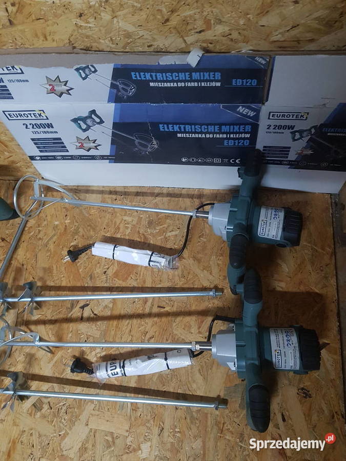 MOCNY MIESZALNIK DO ZAPRAW 2200W 2x MIESZADŁO 12 Głogowa