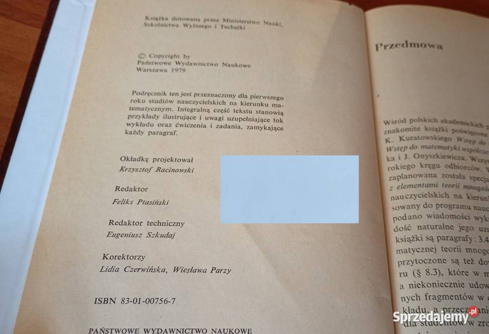 Elementy logiki i teorii mnogości Agnieszka tradycyjny podręcznik Gdańsk