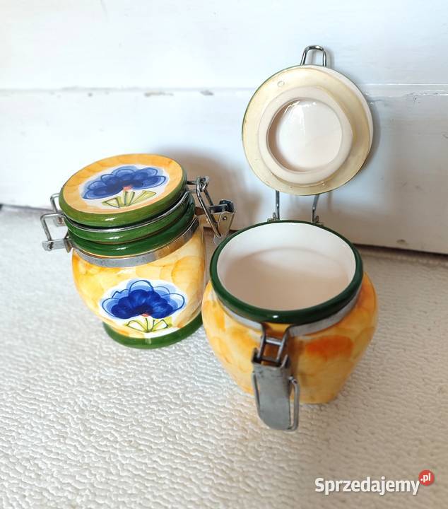 Ceramiczne pojemniki kuchenne z zapięciem Pozostałe Gdańsk