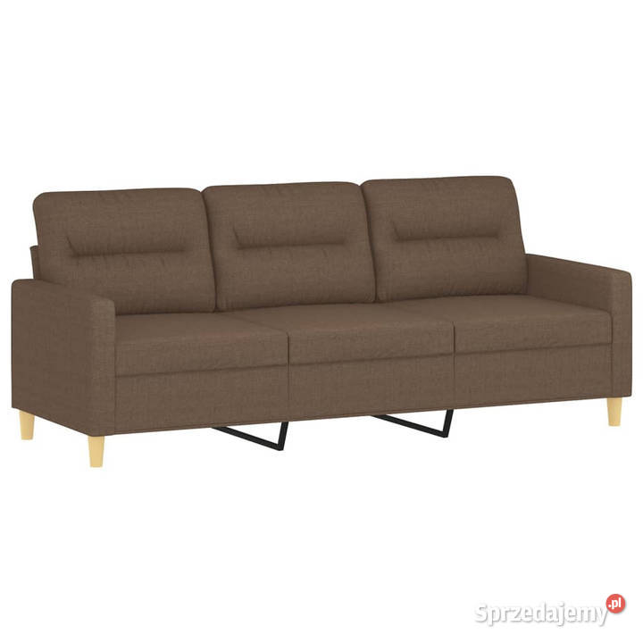 3osobowa sofa z podnóżkiem brązowy 180 tkaniną Warszawa
