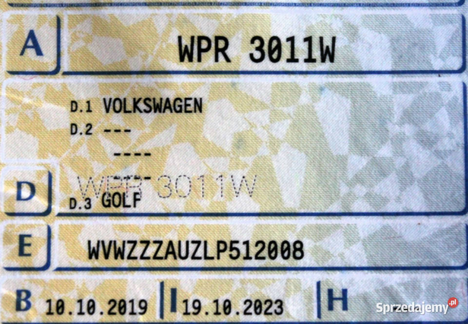 Volkswagen Golf Salon 10TSI 115 LED Pakiet Sokołów sprzedam