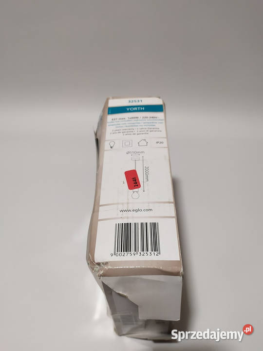 Lampa wisząca zwis pojedynczy YORTH 32531 EGLO Sanok
