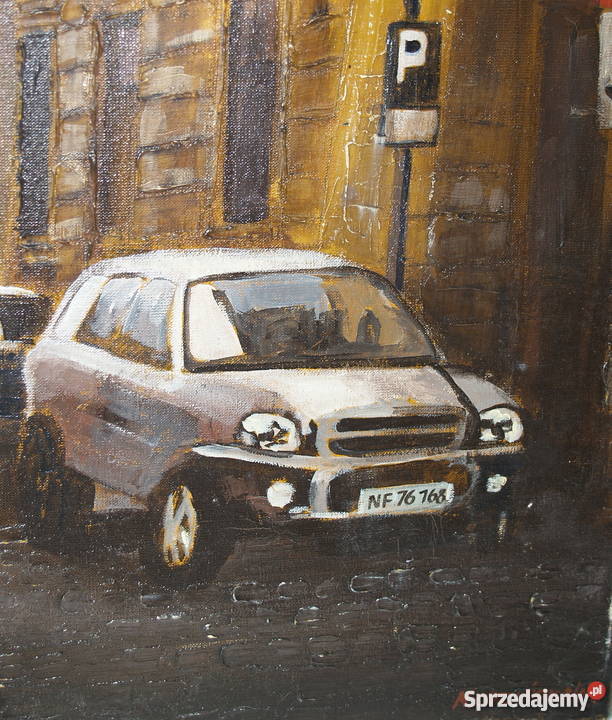 Olejny obraz Krakowa sygnowany MŁozińska małopolskie Tarnów