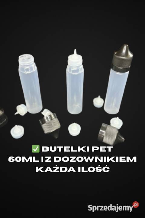 Butelki PET 60ml z zakrętką do perfum olejków lubuskie Zielona Góra