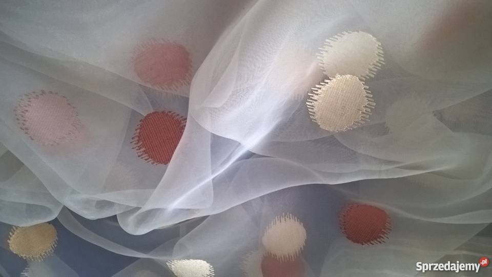 Firana organza w kółka grochy gotowa do Kluczbork sprzedam