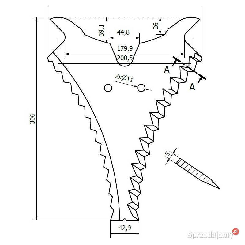 Nóż do przyczep samozbierających Strautmann Kamionna