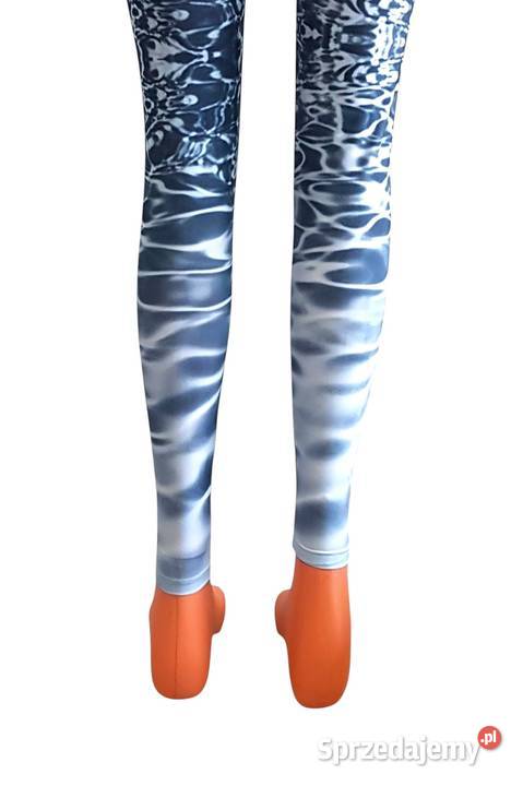 Damskie sportowe spodnie legginsy szare szary/srebrny Chrzanów sprzedam