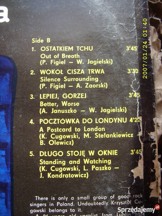 Rock LP K CUGOWSKI WOKOL CISZA Wołów