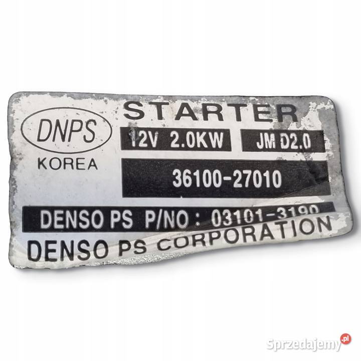 ROZRUSZNIK Hyundai Tucson 20 CRDI 3610027010 lubelskie Chełm