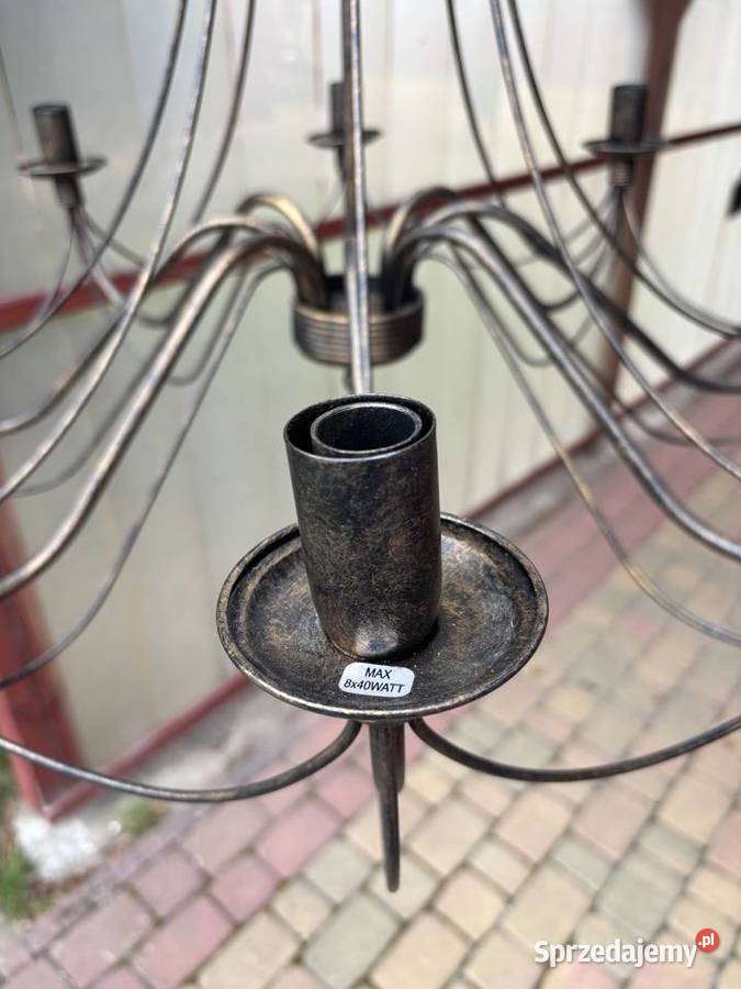Lampa Żyrandol wiszący czarny w stylu Bytom