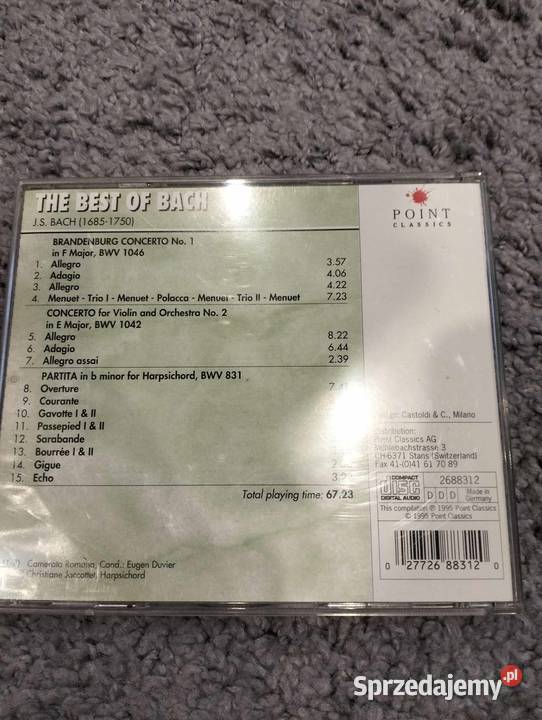 The best of Bach 1995 1 płyta wielkopolskie Nagradowice