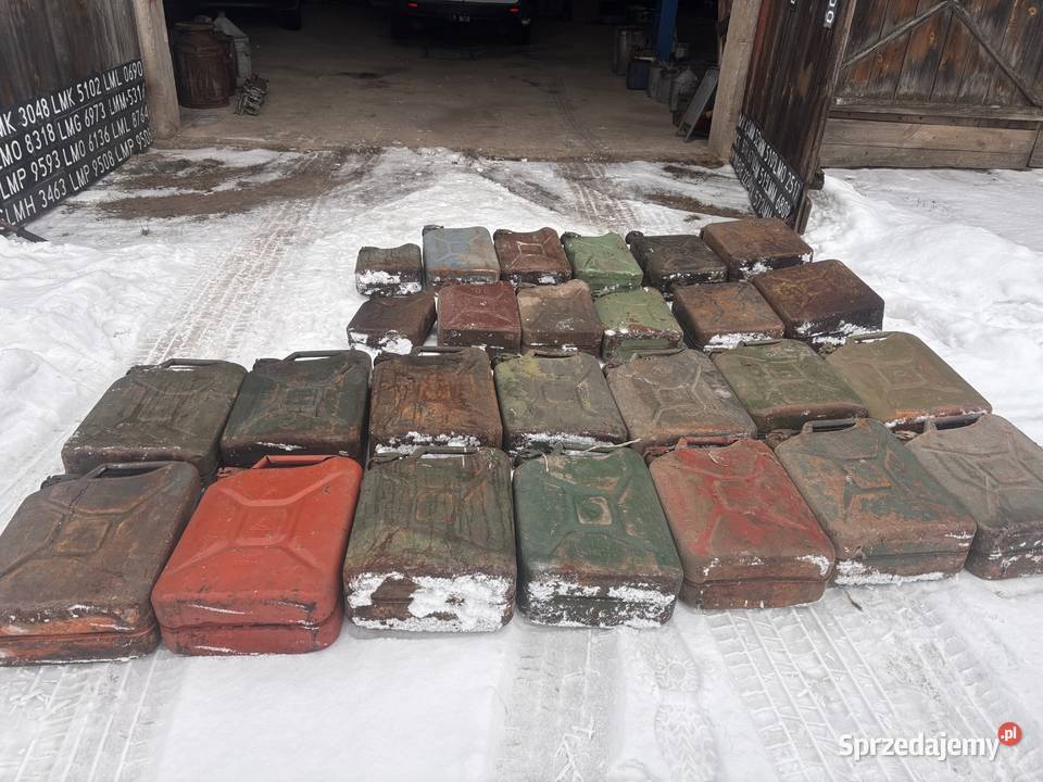 stary kanister blaszany oryginał PRL pojemnik sprzedam