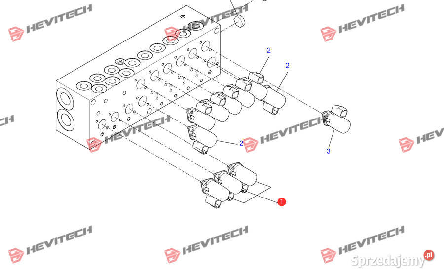 Zawór sterujący V11 Komatsu Cewka 20G6031481 V11 Układ hydrauliczny sprzedam