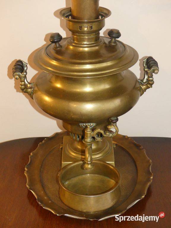 Dekoracyjny samowar braci Bataszew Tuła XIX wiek Antyki Poznań sprzedam