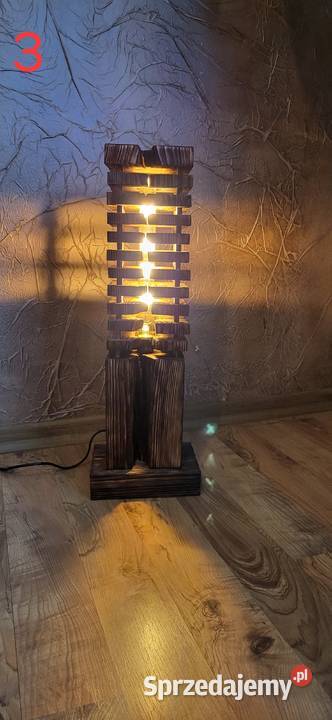 LAMPA STOJĄCA LOFT DREWNO RUSTRYKALNE Zator