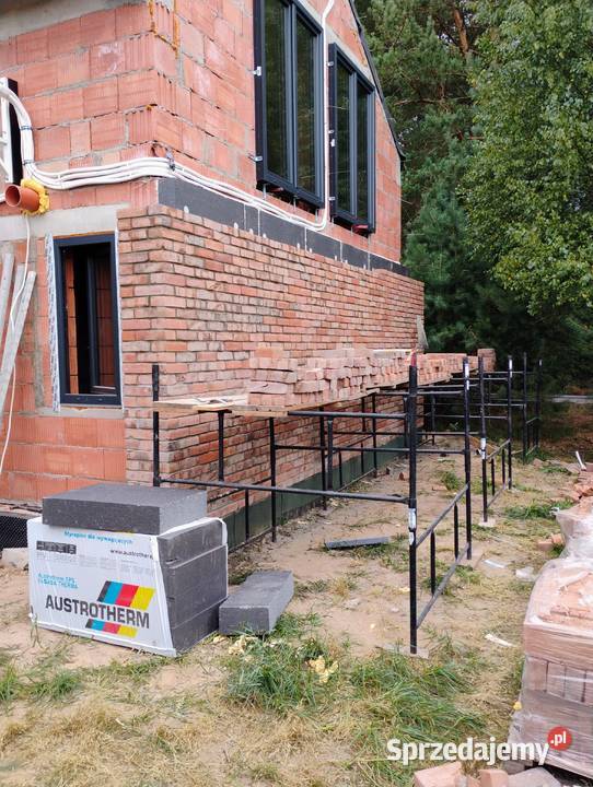 murowanie elewacji z cegły klinkierowej Węgorzewo