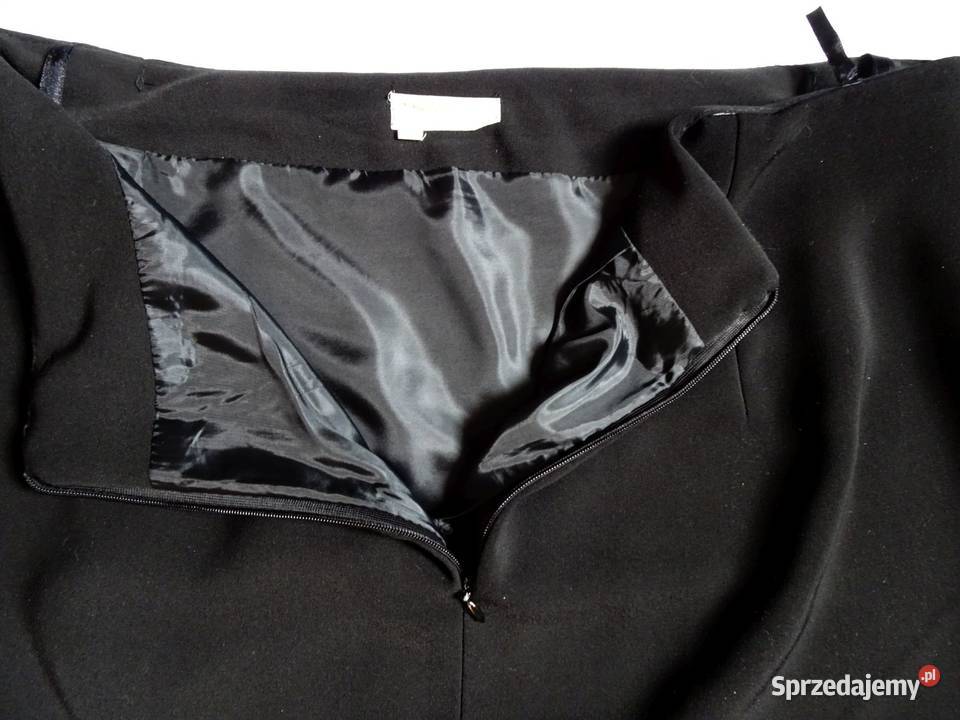 Czarna Spódnica ołówkowa długa 46 Ołówkowa