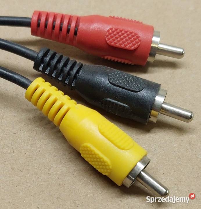 ADAPTER ZŁĄCZE VIDEO 3XRCA CZARNY ZÓŁTY CZERWONY osobowe Części samochodowe Mielęcin sprzedam