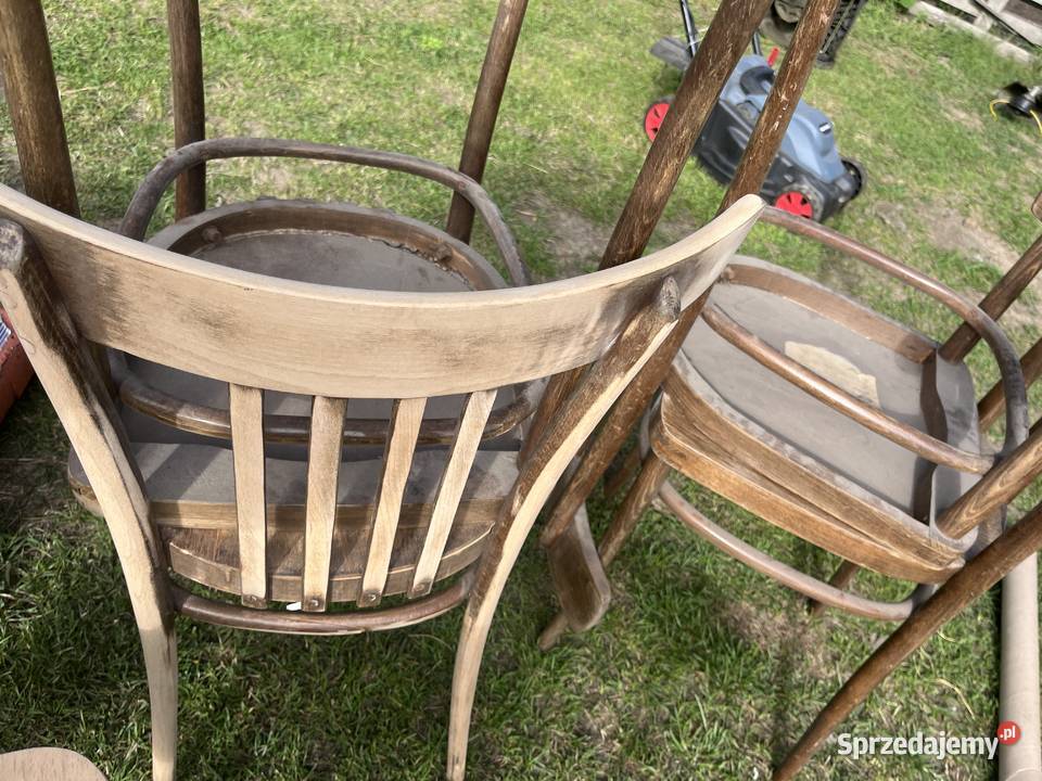 Krzesła thonet prl 4 calosc Śniadówko