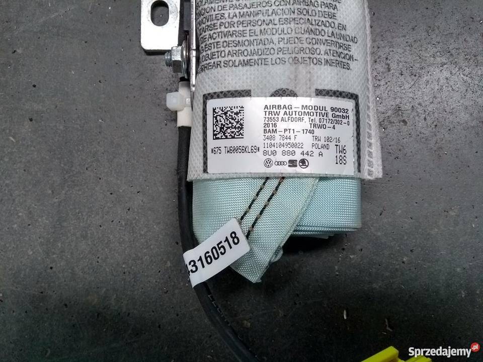 AUDI Q3 poduszka powietrzna fotela prawy tył Pilzno
