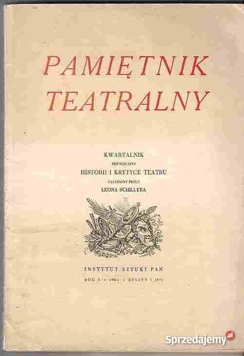 409 PAMIĘTNIK TEATRALNY NUMERY 34 I 37 1960 I 19