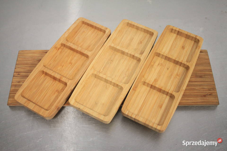 Drewniane miseczki niskie ładny komplet Pszczyna