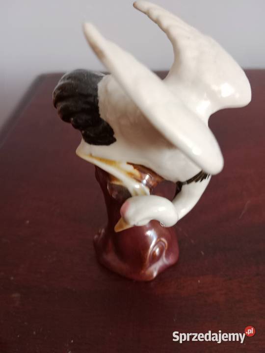 Porcelanowa figurka bocian Miejsce Piastowe