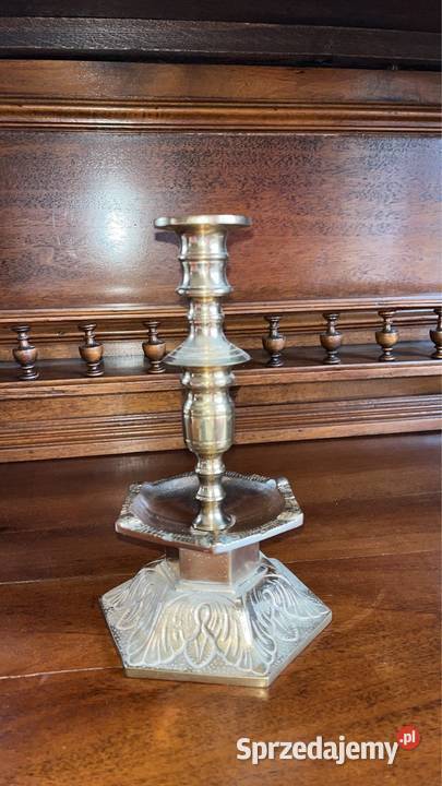 Świecznik Mosiądz pomorskie