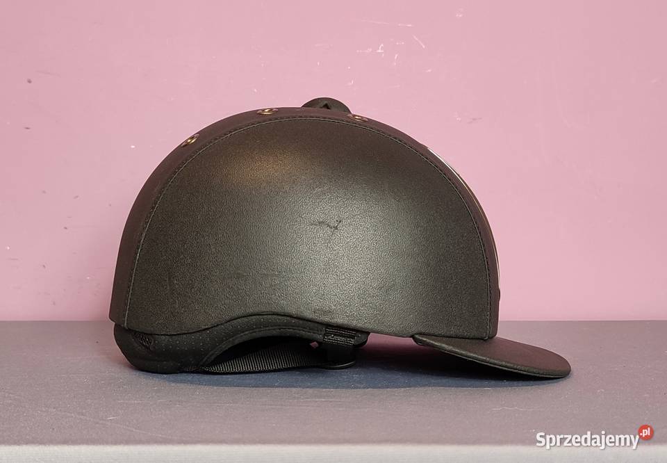 Kask jeździecki z regulacją Wembley z ekoskóry Jasień