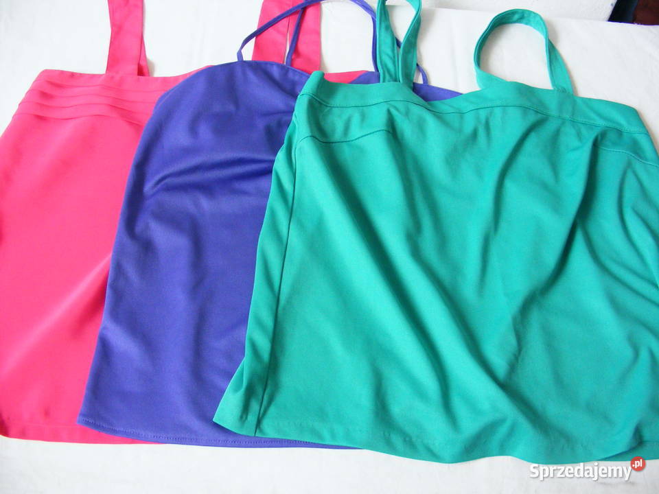 Bluzeczka na ramiączkach 38 40 fioletowa różowa