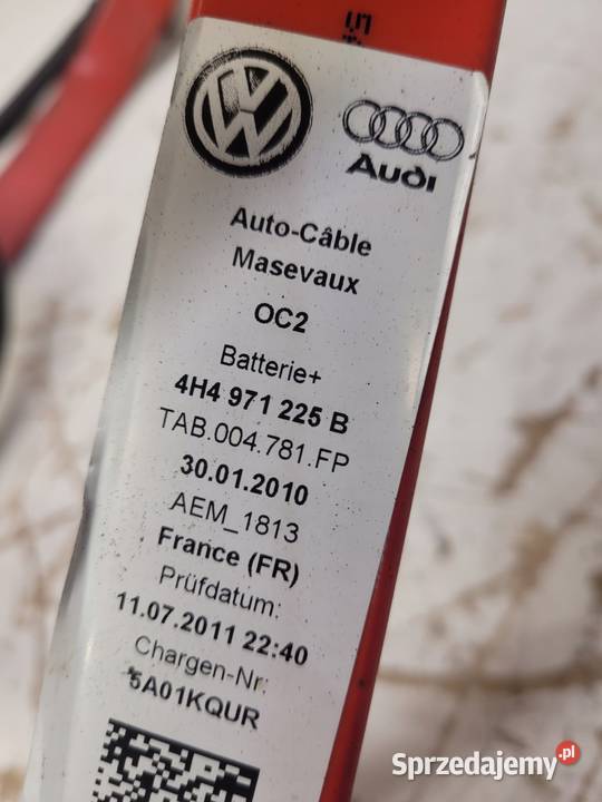 PRZEWÓD AKUMULATORA PLUSOWY AUDI A8 D4 Przystajń sprzedam