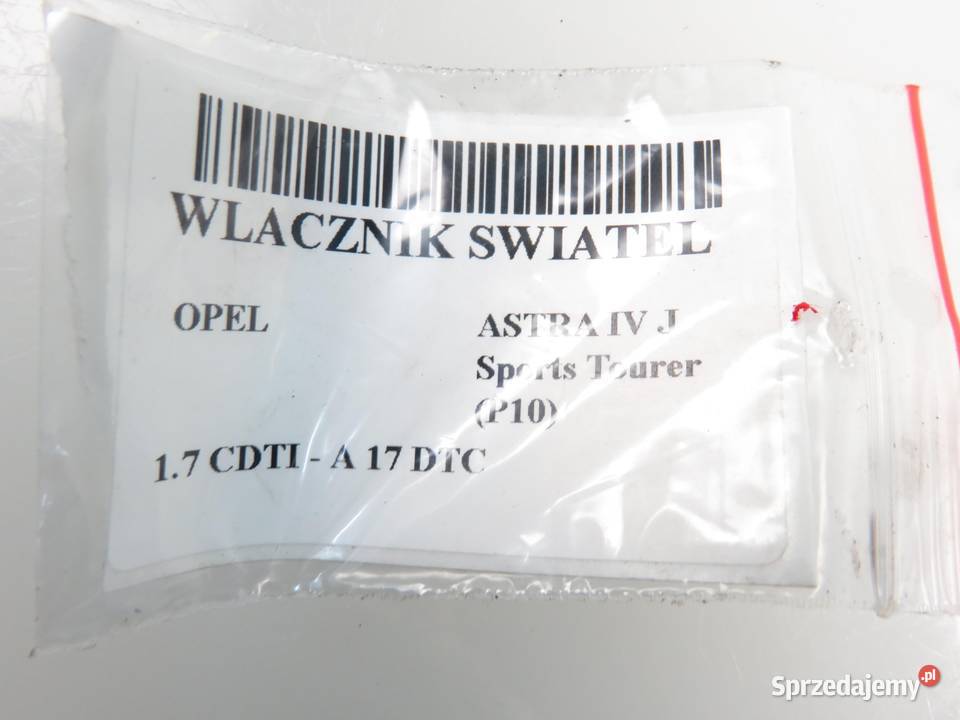 WŁĄCZNIK ŚWIATEŁ OPEL ASTRA IV J 13268703