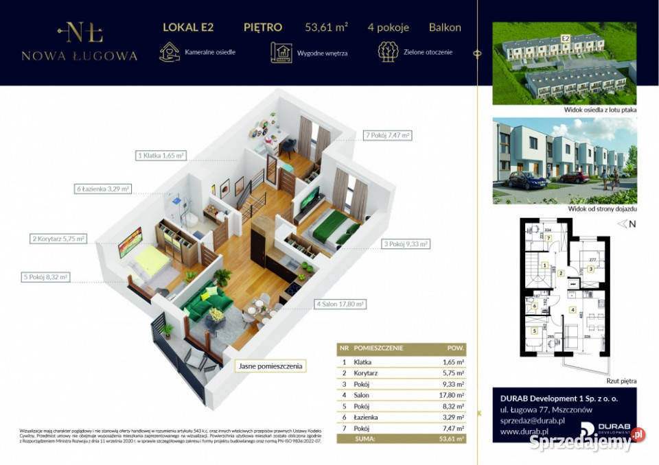 Mieszkanie 4 pokojowe z balkonem i miejscem
