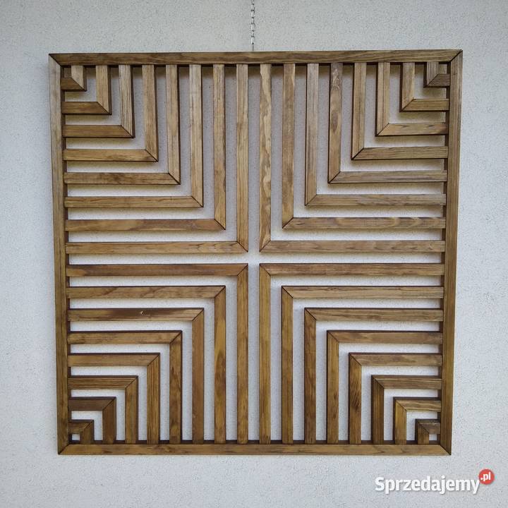 3D obraz z drewna ażurowy dekoracja kolor dąb 70 Gdynia