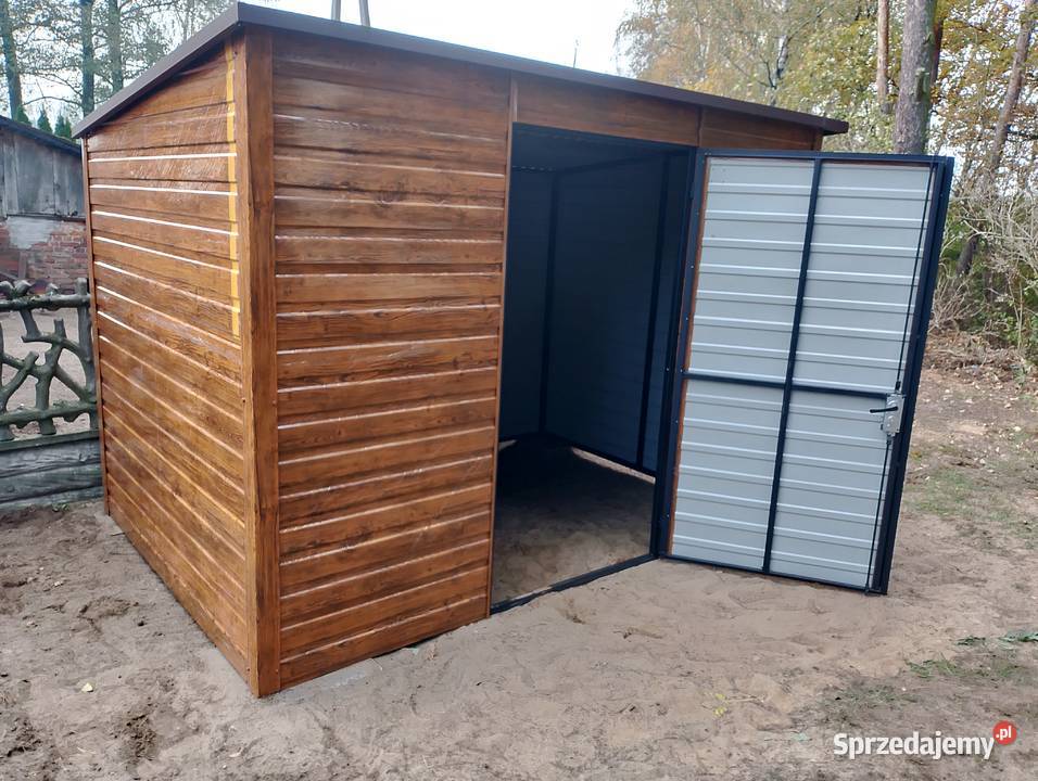 Mały Garaż Blaszany Schowek na Narzędzia Wiatka Augustów