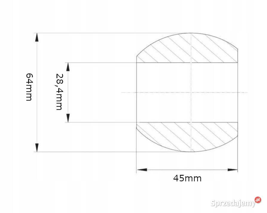 Kula dźwigni dolnej kat32 28464x45mm