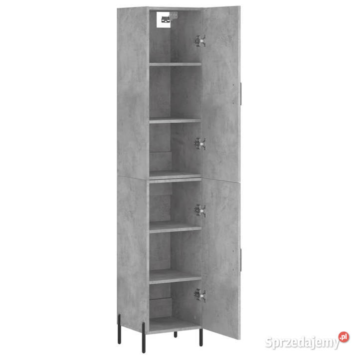 Wysoka szafka szarość betonu 345x34x180 Pozostałe Warszawa