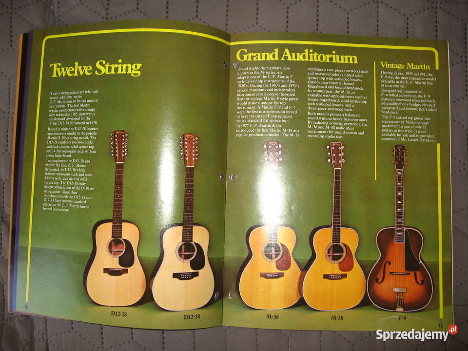 Martin 1981 guitar catalog katalog gitar pomorskie Kępice