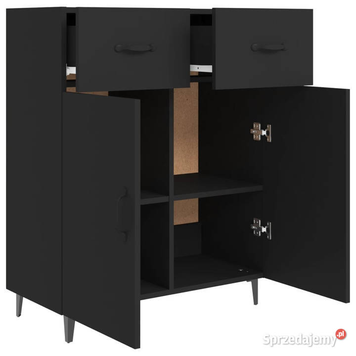 Szafka czarna 695x34x90 materiał drewnopochodny Pozostałe
