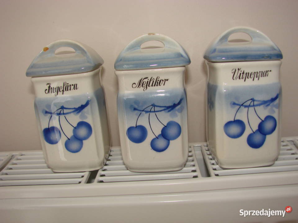 stare szwedzkie pojemniki na przyprawy