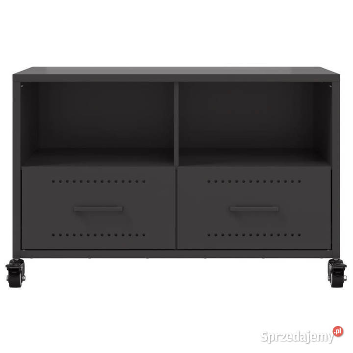 Szafka RTV czarna 68x39x435 stal WM846698 RTV Warszawa