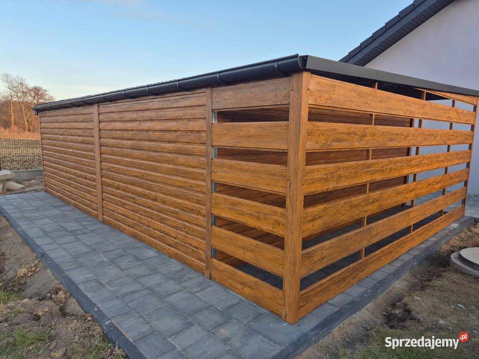 Garaż Blaszany Blaszak 54 wiata 14 drewnopodobny Sokółka