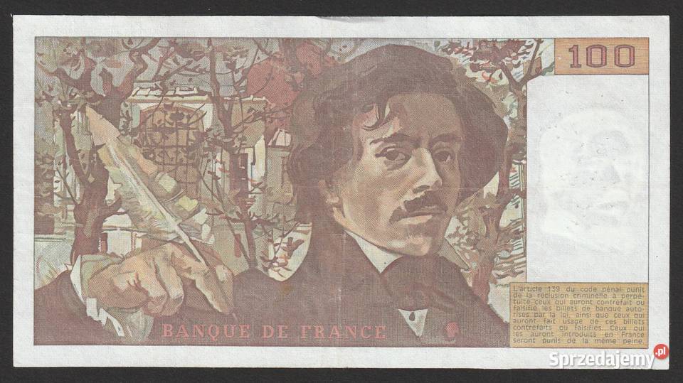FRANCJA 100 FRANKÓW 1982 Łódź