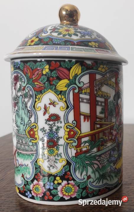 Famille Rose chiński kubek porcelanowy z